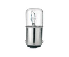 Lámpara incandescente con bombilla de filamento, 5W, cristal transparente para BA15d, 130V AC/DC, 12 x 3 x 12,5 centÃmetros, color gris claro (Referencia: LT7ALBE)