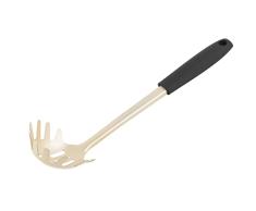 Salter BW11130EU7 Olympus Cuchara para espaguetis de acero inoxidable, utensilio de metal, gancho para colgarla, limpieza fÃ¡cil, escurrir y servir pasta, huevos cocidos o escalfados, acabado en oro