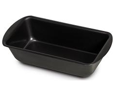 Guardini, Gardenia, Molde para Plumcake, 21x10cm. Material: Acero con Revestimiento Antiadherente, Color Negro.