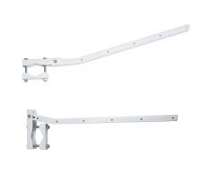 Sauvic Blanco TENDEDERO BARANDA Adaptable Y ABATIBLE, Hierro, 66x4x7 cm