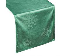 Eurofirany - Camino de Mesa, decoración de Mesa, Mantel de Navidad, decoración de Mesa, Verde Oscuro, 40 x 140 cm