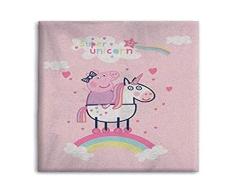 Peppa Pig Manta Polar con diseÃ±o de Unicornio, 100 x 140 cm, Color Rosa