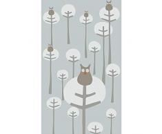 Plage Gris Papel Pintado PANORAMICO Infantil Buho Claro, 1,5X 2,5m