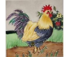 YH-Arts gallo 1 azulejos de cerámica, multicolor, 6 x 15,2 cm)