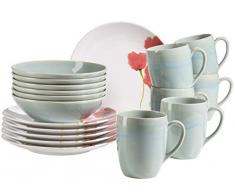 MÃSER Ossia - Set de desayuno (cerÃ¡mica), color blanco y rojo