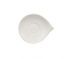 Villeroy & Boch Flow - Plato para Taza, 21 x 18 cm, Porcelana Premium, Color Blanco