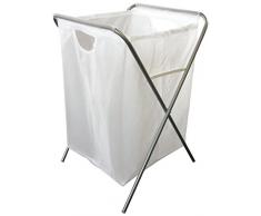 Gelco 705412Â First cesto para Ropa Metal epoxi/Tela Blanco 43Â x 39Â x 2,5Â cm