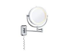 Paulmann Leuchten 70349 Bela - Espejo de maquillage con luz (40 W mÃ¡ximo, casquillo E14, 230 V, metal y cristal)