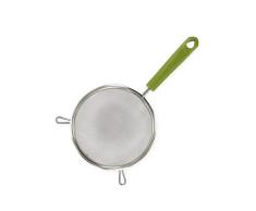 Fackelmann 687071 Colador de malla de 14 cm de diÃ¡metro con mango de plÃ¡stico acoscortado, taamis, colador INOX, acero inoxidable, mango de plÃ¡stico orgÃ¡nico, 28 x 14 cm