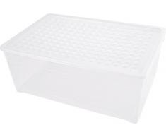 Curver - Caja para Ropa y Textil del Hogar 45L. - Con Tapa - Color Cristal