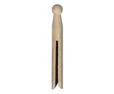 Rayher - Pinzas de madera con cabeza redonda, 11 cm, 50 unidades