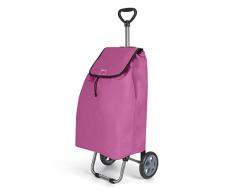 Metaltex Tulip - Carro de Compra con 2 Ruedas, 35 Litros, Fucsia