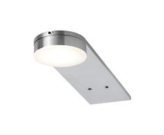 Paulmann Furniture 93567 Luminaria para Muebles LED Setup Redonda Incl. 3x3,2 W, Acero Mate, luz Armario, Metal, acrÃlico, lámpara Cocina 2700 K, 9.6 W, Hierro mateado