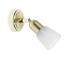 BRILLIANT lÃ¡mpara Sofia aplique de pared latÃ³n/alabastro blanco |Â 1x D45, E14, 40W, adecuado para lÃ¡mparas de caÃ­da (no incluidas) |Â Escala A ++ a E |Â Cabeza giratoria