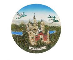 Sunny Toys 12672 - Plato Decorativo con Soporte (Aprox. 15 cm), diseño de Neuschwanstein