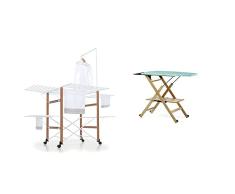 Foppapedretti Supergulliver Tendedero, Madera, Maciza + Assai Tabla de Planchar, Natural, Dimensiones Abiertas: H 85/88/91 | P 50 | L 123 cm