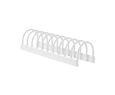 Compactor Organizador de vajilla y Tapas de Cocina. Color Blanco. Fabricado con Alambre de Acero Recubierto. TamaÃ±o: 24,5 x 7 x H.6 cm. RAN7149