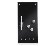 Zeller 11612 Tablero de Notas con Ganchos, Negro, 20x40x3.5 cm