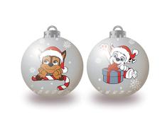 ARDITEX PW14025 Pack de 6 Bolas árbol de Navidad diámetro 8cm. de Nickelodeon-Patrulla Canina