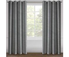 Eurofirany Berfu Cortina Blackout con Ojales de Terciopelo, Elegante, Dormitorio, salÃ³n, Grafito, 140 x 250 cm