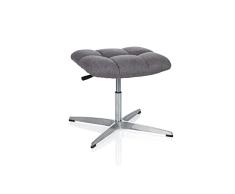 hjh OFFICE 670934 Taburete SARANTO Tela Gris, Un Elegante Taburete de diseÃ±o Retro, Ajustable en Altura, Acolchado