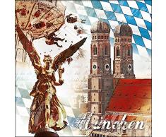 Pro-Art g1251a - Lienzo en impresión giclée (30 x 30 cm), diseño de Múnich,, 30 x 30 cm