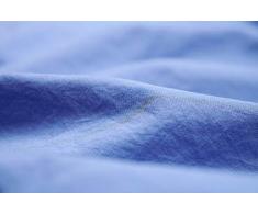 L1NK STUDIO Sabana Bajera Ajustable Cama 105 cm (105x200x35cm) 100% algodón (Percal 200 Hilos) Berlin Blue