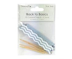 Trimcraft Dove Craft Back To Basics Cielo Azul Guirnalda flags20Â Banderas Y 10Â De Incienso, acrÃ­lico, Multicolor, 4Â Piezas