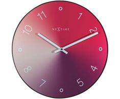 NeXtime 8194RO Gradient Reloj de Pared, Rojo, 40 cm