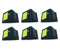 LEOFLA 6 x Focos De EnergÃ­a Solar Al Aire Libre Con 48 Led Y Sensor De Movimiento
