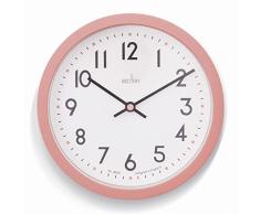 Acctim Elstow - Reloj de Pared para Cocina pequeÃ±a (Cuarzo, Estilo Retro, 20 cm), Color Rosa