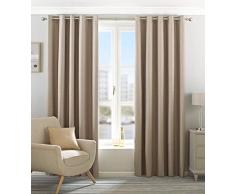 Riva Home - Cortinas Opacas térmicas con Ojales, poliéster, Natural, 90 x 72 (229 x 183cm)