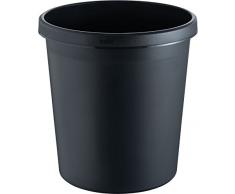 Helit H6105895 - Papelera (31 x 32 cm, 18 litros), Color Negro