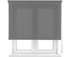 Rollertor Stannis Estor Enrollable Screen Traslucido, Tela, Gris Oscuro, 110 x 175 cm