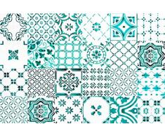 VINILIKO Lisboa Stickers, Vinilo y PVC, Turquesa, 20x20x0,1 cm, 24 Unidades
