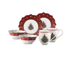 Villeroy & Boch Toys Delight Breakfast for Two Servicio de desayuno para 2 personas, Porcelana Premium, Rojo, Juego de 6 piezas
