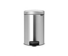 Brabantia Cubo de Basura con Pedal, Inoxidable, Acero Mate, 12 l