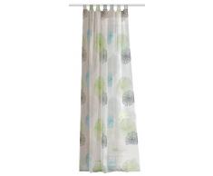 Home Fashion Cortinas con trabilla, Tela, Verde