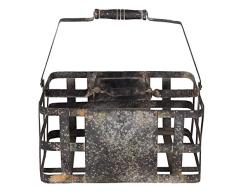 Clayre & Eef 6Y2563 - Botellero Decorativo (Cristal, 30 x 20 x 15/31 cm)