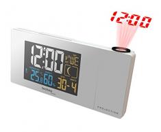 Technoline WT 537 Digital Table Clock Rectangular Color Blanco Reloj de repisa o sobre Mesa - Relojes de Mesa (AAA)