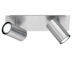 Trio Lighting Marley Lámpara de Techo con 2 Luces GU10, Níquel Mate (Nickel Mat), 30 cm
