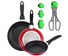 PACK DE 3 SARTENES SAN IGNACIO Ã16CM Ã20CM Ã24CM + UTENSILIO MULTIUSOS CON 4 MOLDES INTERCAMBIABLES