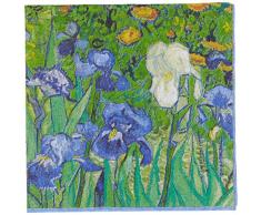 Caspari Paper Cocktail Napkins-20 per Package Van Gogh Irises Servilletas de Papel para cÃ³ctel, Verde