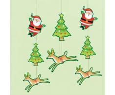 Amscan 2,1 m de cuerda de muñeco de nieve y Papá Noel decoración