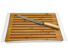 Totally Addict ka1630Â Tabla de Pan con Cuchillo Madera Blanco/Negro 38Â x 27Â x 1,9Â cmÂ âÂ Color Aleatorio