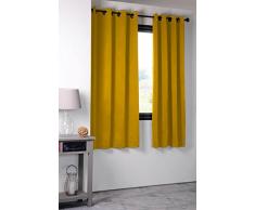 Lovely Casa Notte Cortina Opaca, poliÃ©ster, Mostaza, 135Â x 180Â cm