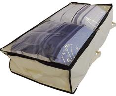 Neusu Bolsa De Almacenaje Debajo Cama, Tapa Transparente, Grande 100 Litros 100x50x20cm