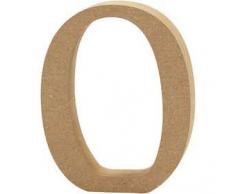 Creativ Company Escultura Decorativa con Forma de Letra A, en Tablero de Densidad Media, marrón, Madera, marrón, 10.5 x 2 x 13 cm