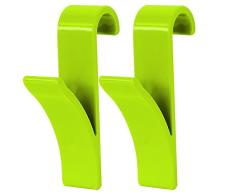 Homexpert MSV 141411Â Ganchos para radiador plÃ¡stico 2Â Piezas 6,4Â x 9,8Â x 2,5Â cm, plÃ¡stico, Verde, 6.4x9.8x2.5 cm