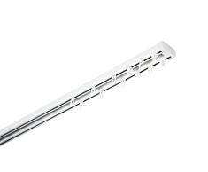 Gardinia Lara - Juego completo de rieles de cortina de aluminio (140-225 cm), color blanco